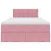 vidaXL Letto con Contenitore con materasso Rosa 120 x 200 cm Velluto