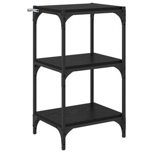 vidaXL Armadio per Libri Rovere nero 40 x 33 x 70,5 cm