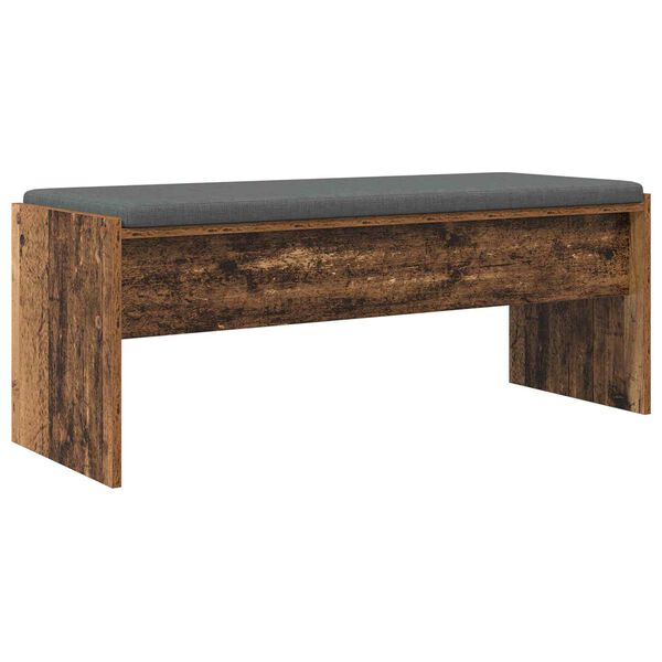 vidaXL Panca per ingresso con cuscino Legno vecchio 103 x 38 x 40 cm