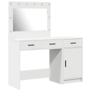 vidaXL Tavolo da Trucco 2 pcs Bianco 40 x 41 x 75 cm Legno multistrato