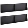 vidaXL Muro di contenimento 4 pz 80 x 12 x 30 cm Acciaio Nero