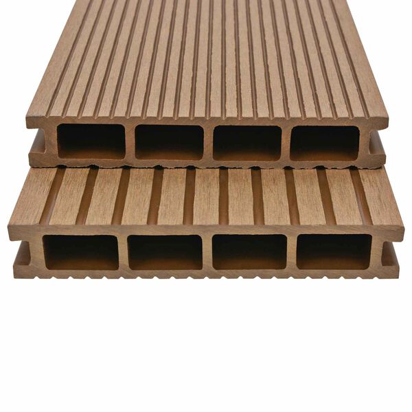 vidaXL Pavimento da Deck 4 pcs Teak riciclato WPC
