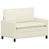 vidaXL Divano Crema 126 x 81 x 87,5 cm Tessuto