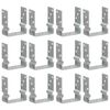 vidaXL Picchetti per Recinzione 12pz Argento 12x6x15cm Acciaio Zincato