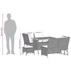 vidaXL Set Divano da Giardino 5 pz con Cuscini Beige in Polyrattan