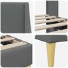 vidaXL Struttura del letto Grigio scuro 180 x 200 cm Velluto