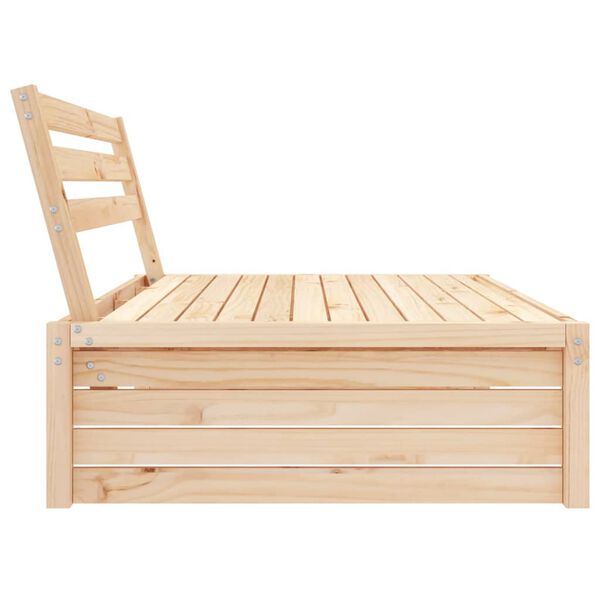 vidaXL Divano Centrale da Giardino 120x80 cm in Legno Massello di Pino