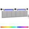 vidaXL Testiera sospesa Con luce LED Grigio Nuvola Tessuto