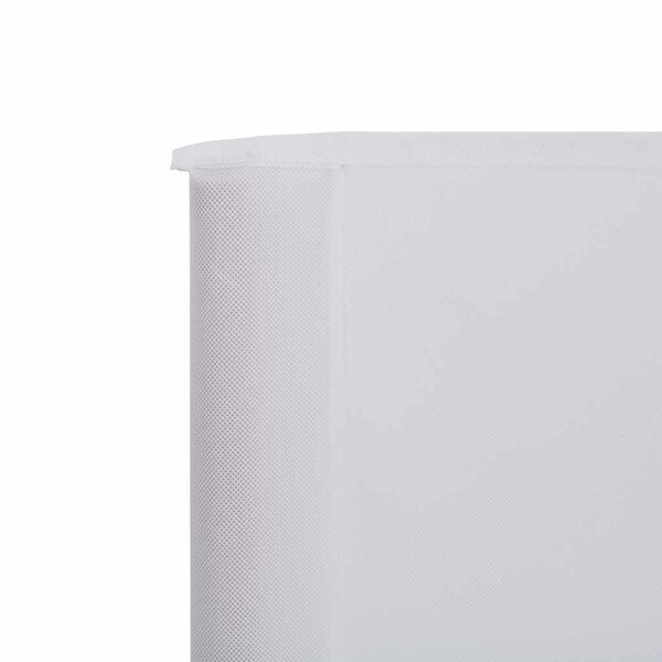 vidaXL Paravento a 9 Pannelli in Tessuto 1200x160 cm Bianco Sabbia