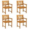 vidaXL Panchina da esterno 4 pcs Naturale 56 x 55,5 x 90 cm