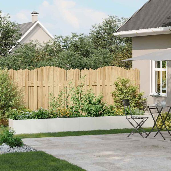 vidaXL Fioriera Bianca 360x40x40 cm in Acciaio Laminato a Freddo