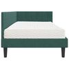 vidaXL Struttura Letto Angolare con Materasso 2 pcs Verde Velluto