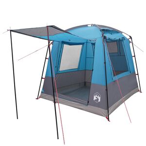 vidaXL Tenda Party 4 persona Blu Poliestere 185T con rivestimento PU