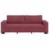 vidaXL Divano a 3 Posti Rosso Vino 220x77x82 cm in Tessuto