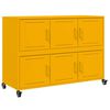 vidaXL Credenza Giallo Senape 100,5x39x72 cm in Acciaio