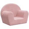 vidaXL Divano per bambini rosa in morbido peluche