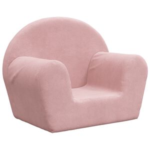 vidaXL Divano per bambini rosa in morbido peluche