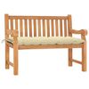 vidaXL Panca da Giardino con Cuscino 120 cm Legno Massello di Teak