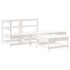 vidaXL Set Salotto da Giardino 4 pz Bianco in Legno Massello di Pino