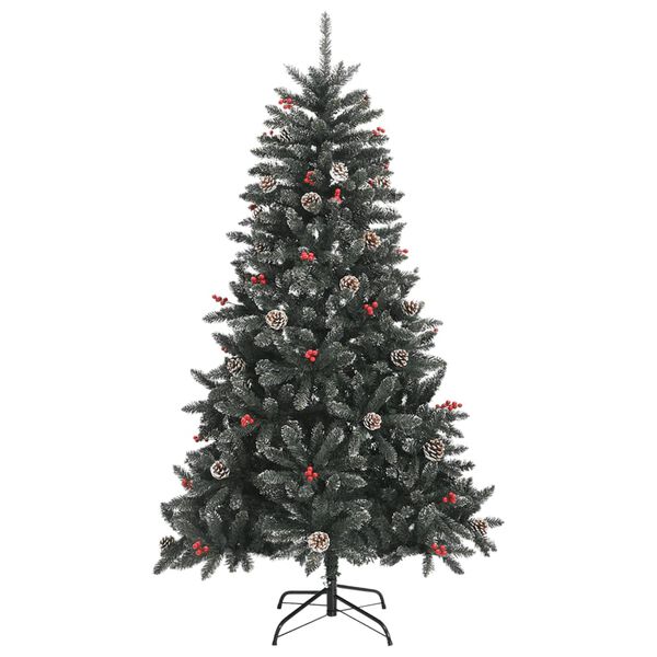 vidaXL Albero di Natale Artificiale con Base Verde 150 cm PVC