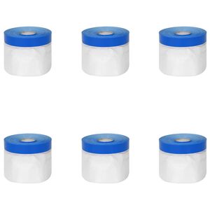vidaXL Film adesivo per mascheratura 6 pz Trasparente e Blu