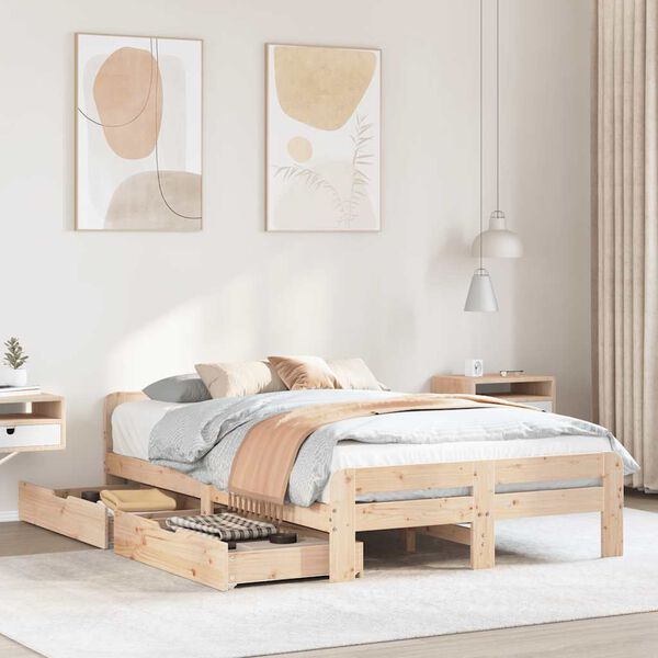 vidaXL Letto senza Materasso 120x200 cm in Legno Massello di Pino