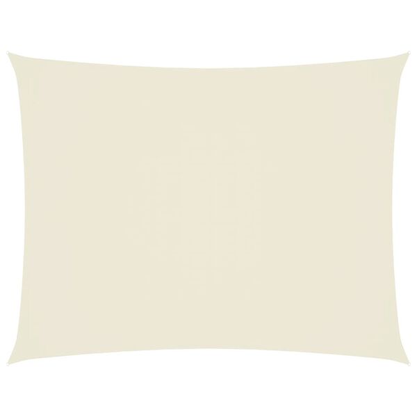 vidaXL Parasole a Vela Oxford Rettangolare 2x3,5 m Crema