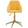 vidaXL Sedia da Pranzo Girevole Gialla in Velluto