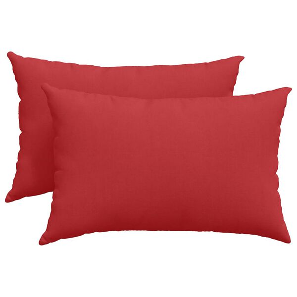 vidaXL Cuscini da Divano 2 pcs Rosso 60 x 40 cm Tessuto