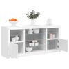 vidaXL Credenza con Luci LED Bianca 142,5x37x67 cm