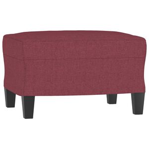 vidaXL Poggiapiedi Rosso Vino 60x50x41 cm in Tessuto