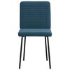 vidaXL Sedie da Pranzo 4 pz Blu in Velluto