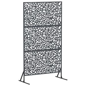 vidaXL Schermo per Privacy 100 x 50 x 180 cm Acciaio Antracite