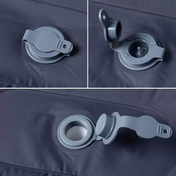 vidaXL Materasso Campeggio Autogonfiabile con Cuscini 1 Persona Grigio