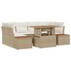 vidaXL Set Divano da Giardino 9 pz Beige e Crema