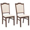 vidaXL Sedie da Pranzo con Cuscini 2pz Marrone Legno Massello di Hevea