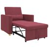vidaXL Divano letto estraibile singolo Rosso vino 90 x 165 x 87 cm