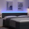 vidaXL Testiera LED con testiera Grigio scuro 200 cm Poliestere