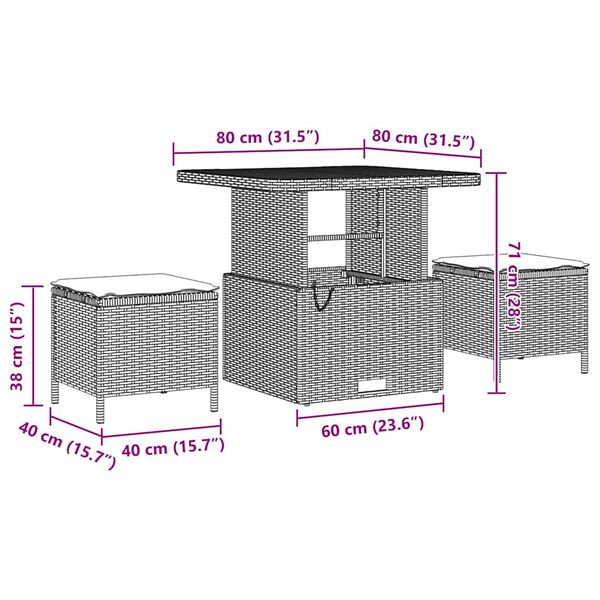 vidaXL Set Divano da Giardino con cuscino 8 pcs Beige polyrattan