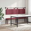vidaXL Testata appesa Rigato Rosso Vino 170 x 55 x 5 cm Tessuto