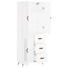 vidaXL Credenza Bianca 69,5x34x180 cm in Legno Multistrato