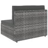 vidaXL Set Divani da Giardino 2 pz in Polyrattan Grigio