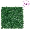 vidaXL Recinzione Foglie Arbusti Artificiali&nbsp;24 pz Verde 50x50 cm