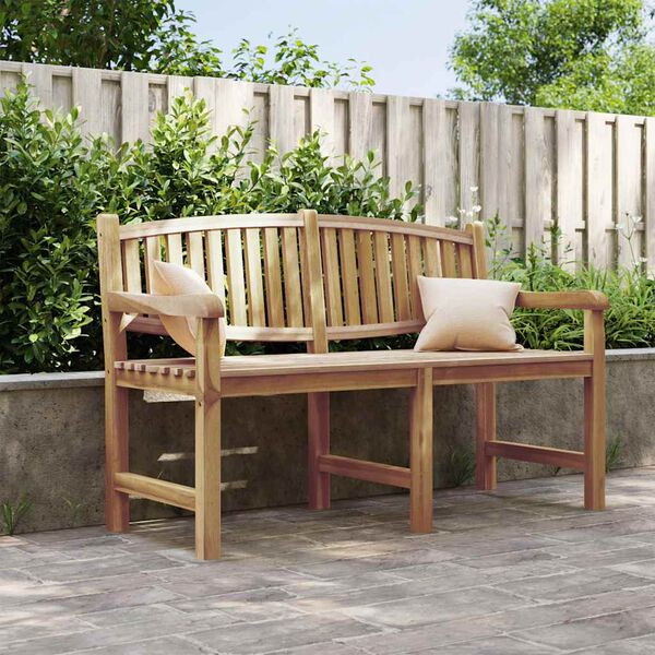 vidaXL Panca da Giardino 149,5x60x90 cm in Legno Massello di Teak