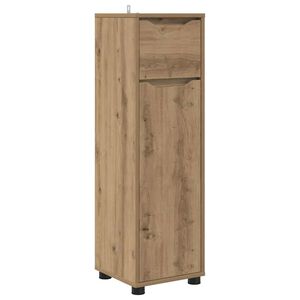 vidaXL Mobile da Bagno con porta Rovere artigianale 30,5 x 30 x 101 cm