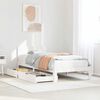 vidaXL Giroletto con Cassetti Bianco 90x200 cm Legno Massello di Pino