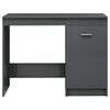 vidaXL Scrivania Grigio Lucido 100x50x76 cm in Legno Multistrato