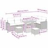vidaXL Set Divano da Giardino 9 pcs Beige polyrattan
