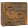 vidaXL Credenza Rovere Fumo 80x33x70 cm in Legno Multistrato