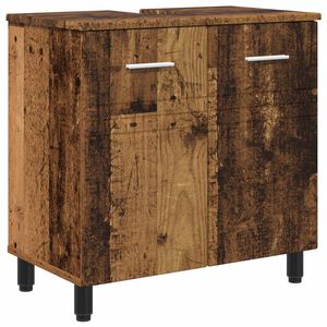 vidaXL Mobiletto da bagno Legno antico 60 x 35 x 60 cm